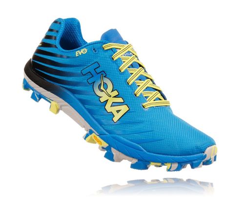 Hoka One One Dame Evo Jawz Trail Trail Løpesko Cyan/Citrus Norge-58CUT